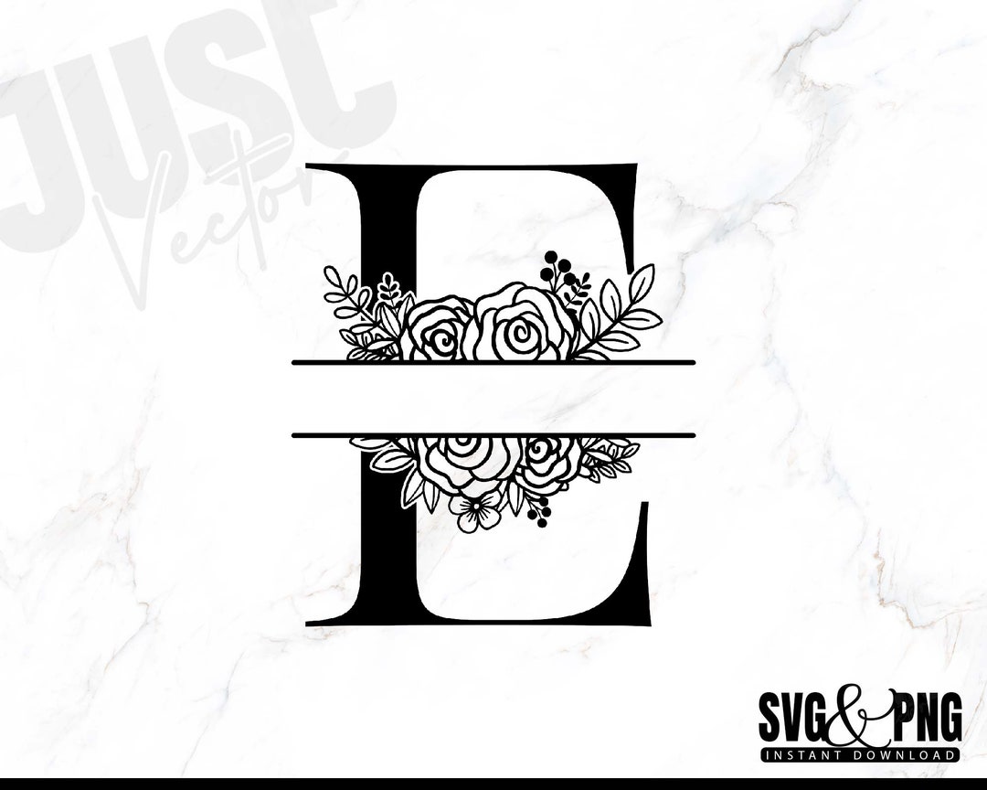 Capital Letter E Alphabet Svg and Png Sublimation Nature Etsy