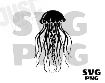 Jellyfish SVG,  jellyfish cut file, Jellyfish clipart, Jellyfish png, jellyfish silhouette, Jelly Fish Clipart, Digital Download