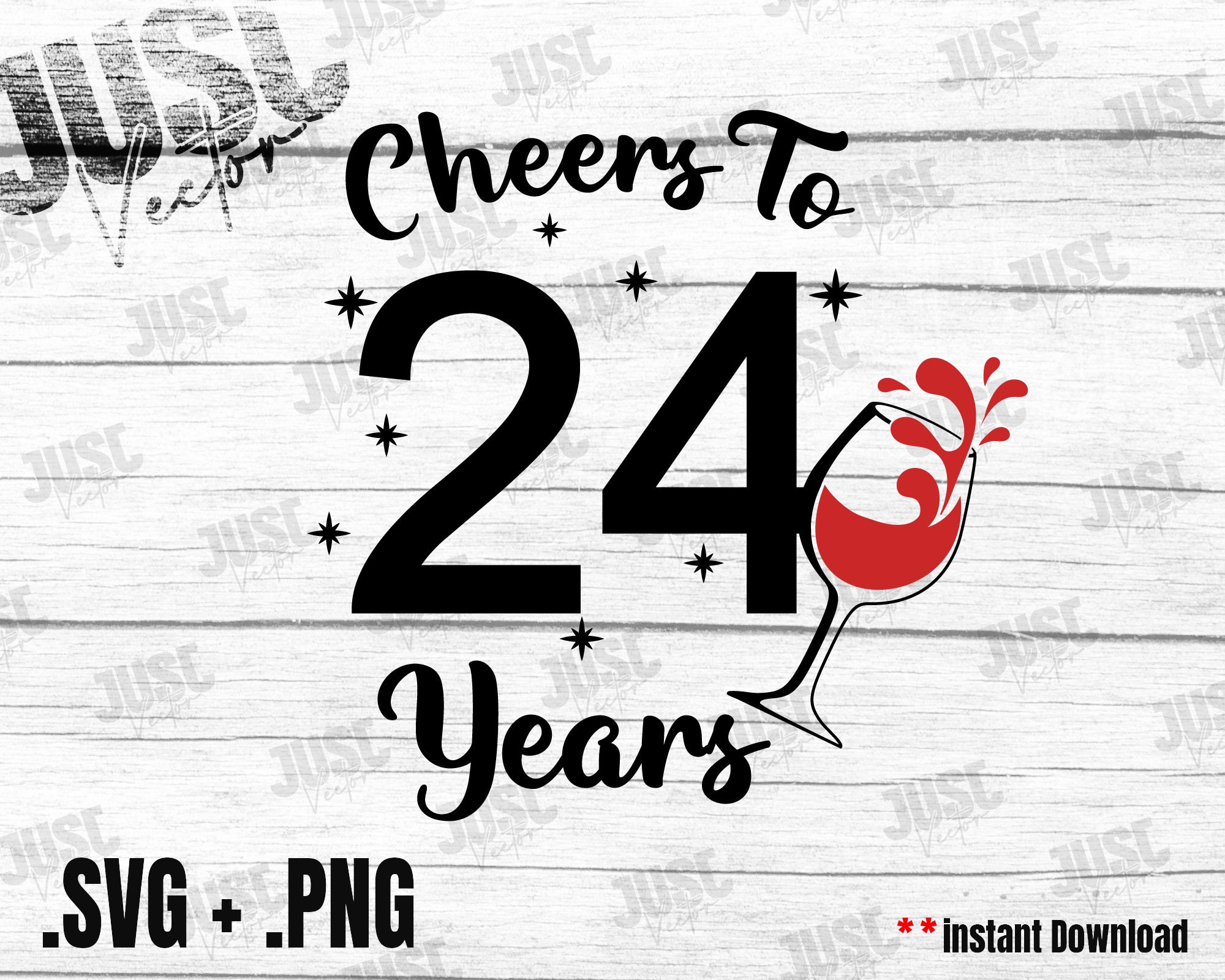 Cheers To 24 Years Svg 24th Birthday svg Gifts For Women Etsy