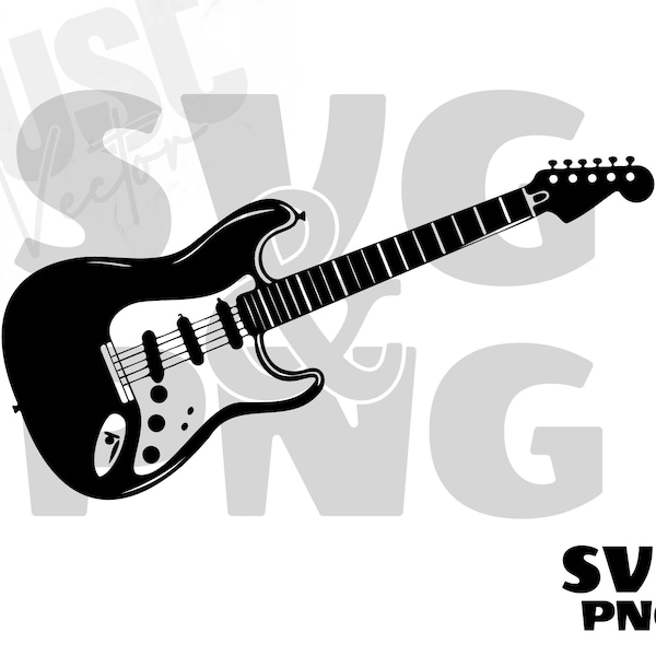 Electric Guitar SVG, Guitar Clipart, Music svg,  Guitar Rock Music, Music Lovers svg, Musicians Silhouette, Instant Digital Download