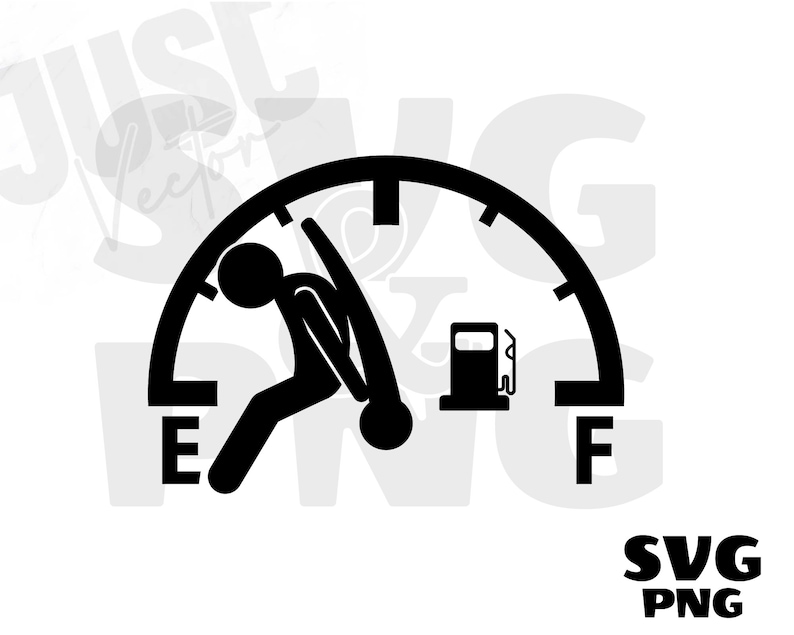 Gas Gauge SVG Empty Gas Gauge Fuel Gage Empty Gas Man Gas Etsy