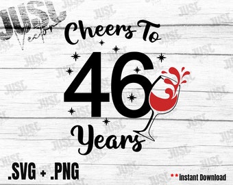 46 Birthday Svg - Etsy