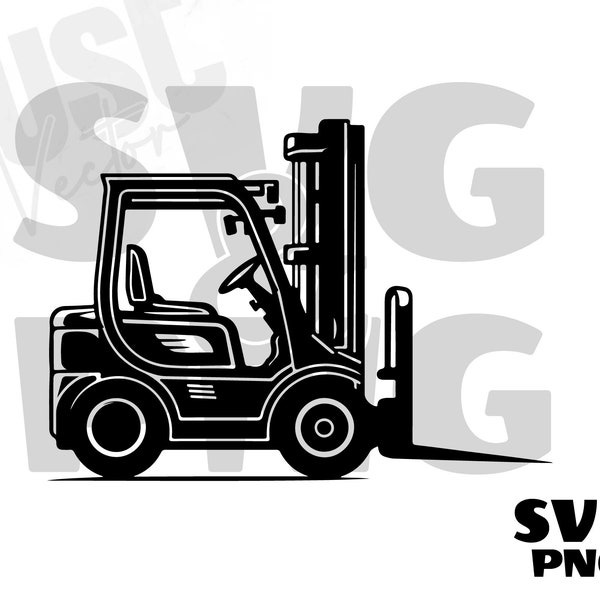 forklift Svg, forklift png, forklift Silhouette, forklift cut file, Heavy Equipment Svg, industrial truck svg, Instant Digital Download