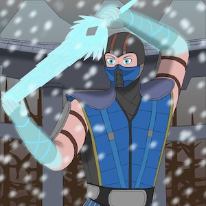 Sub Zero From Mortal Kombat Original Fan Art