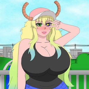 Lucoa from Miss Kobayashi&#39;s Dragon Maid Original Fan Art
