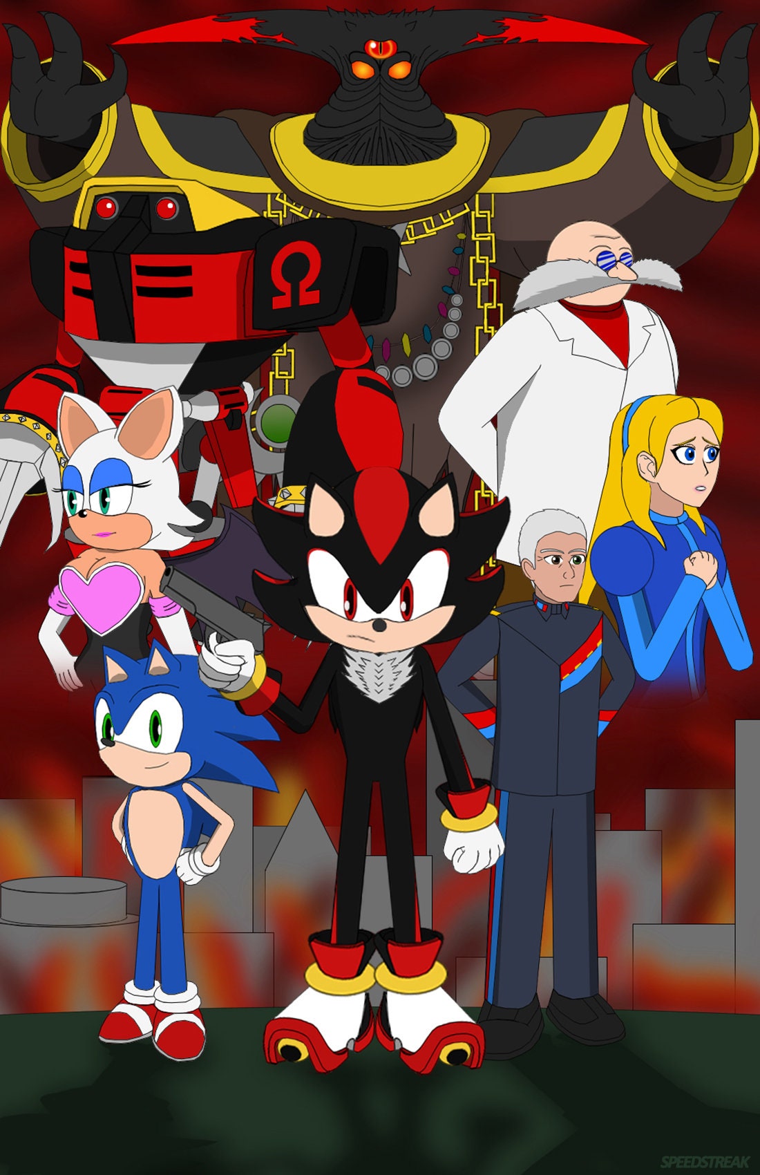 some recent sonic and shadow fanart that i made! : r/SonicTheHedgehog