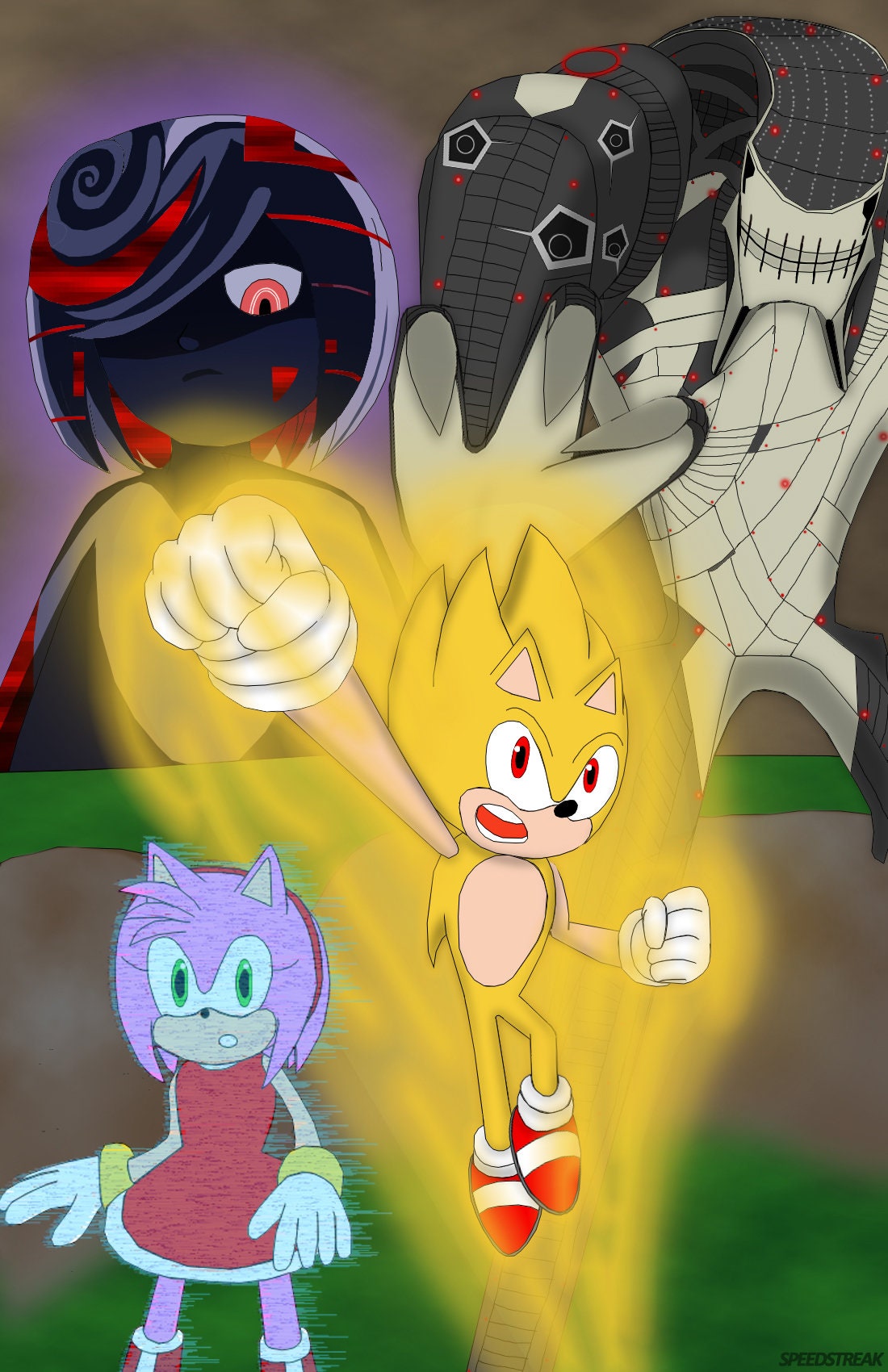 Restoration Of Sonic.EXE  Sonic, Dark fantasy art, Sonic fan art
