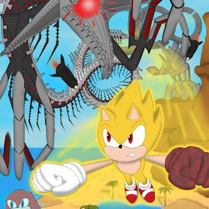 Sonic Frontiers Break Through It All Original Fan Art