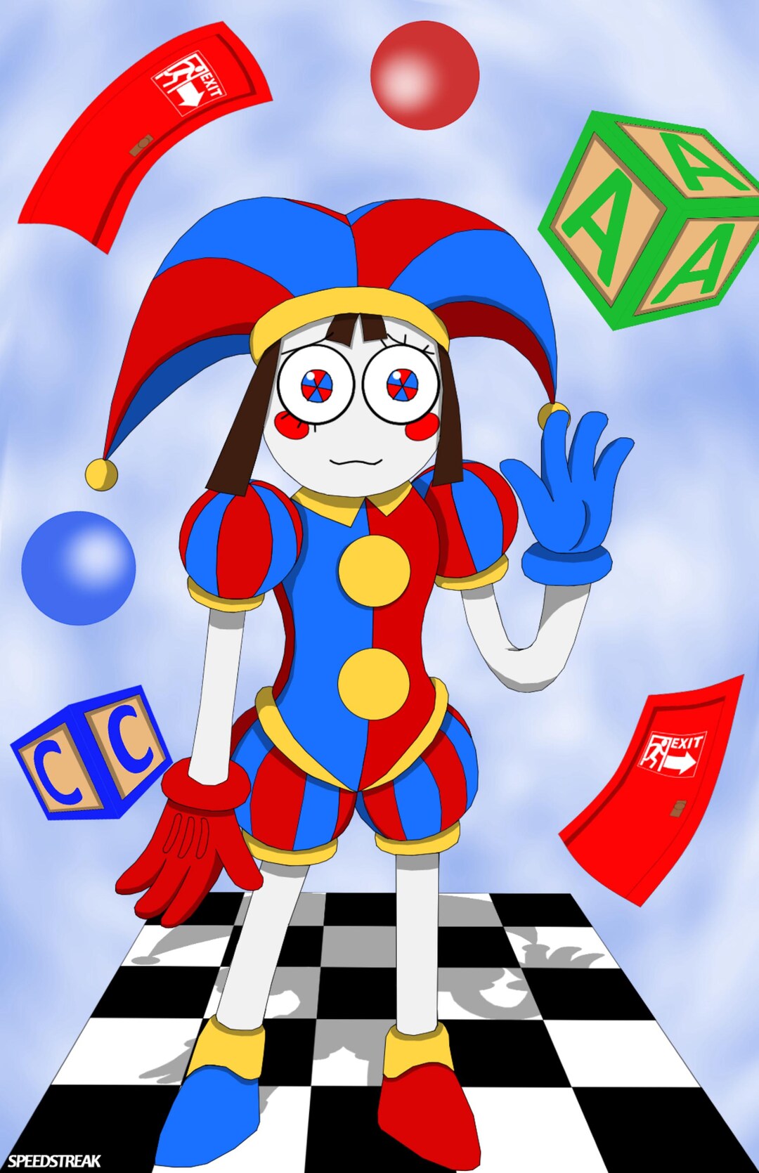 Pomni Original Fan Art Etsy