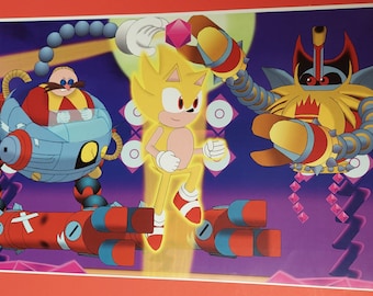 Sonic Mania Egg Reverie Zone Final Battle Original Fan Art