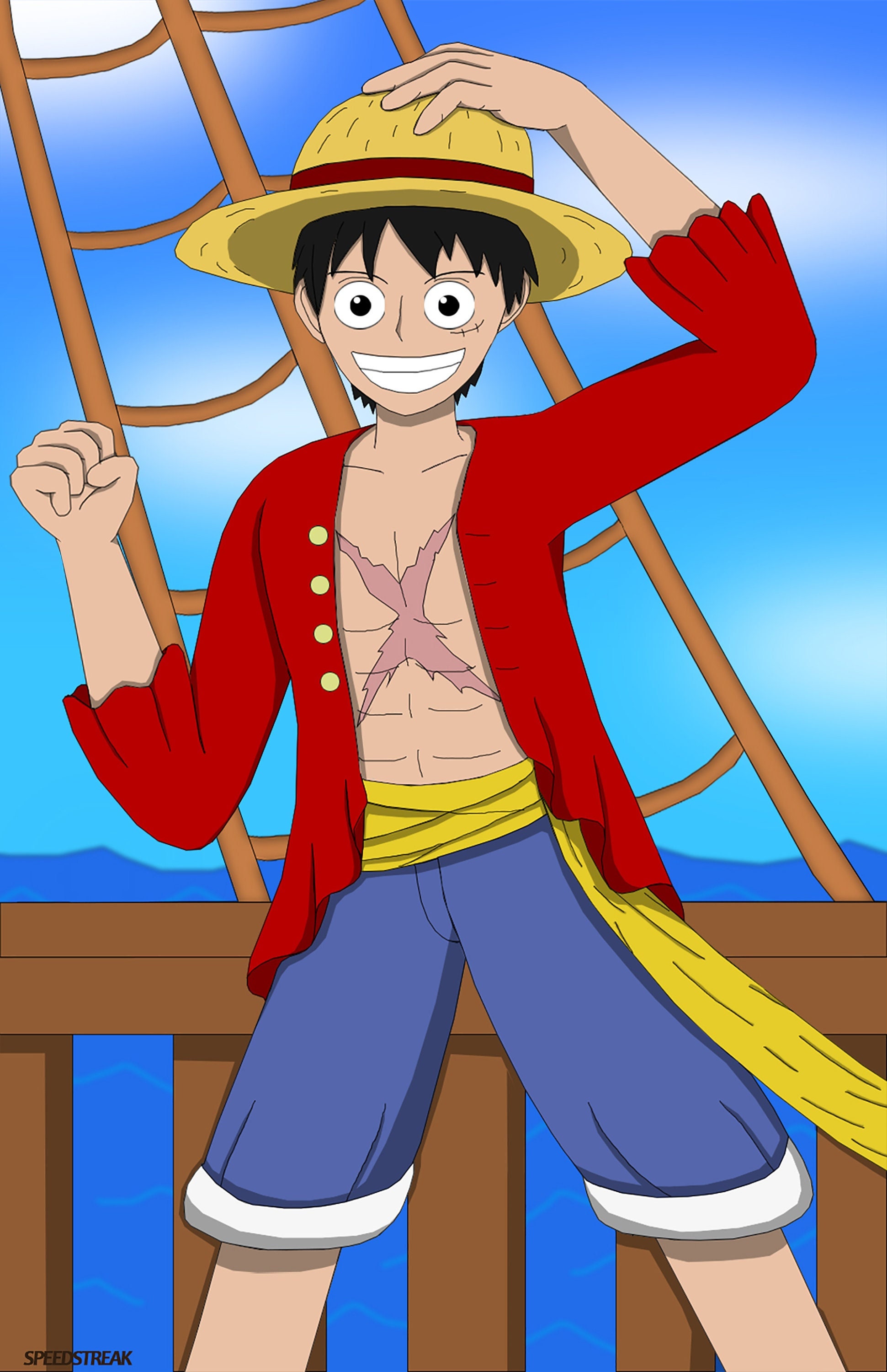 Handmade Fanart Monkey D. Luffy : r/OnePiece