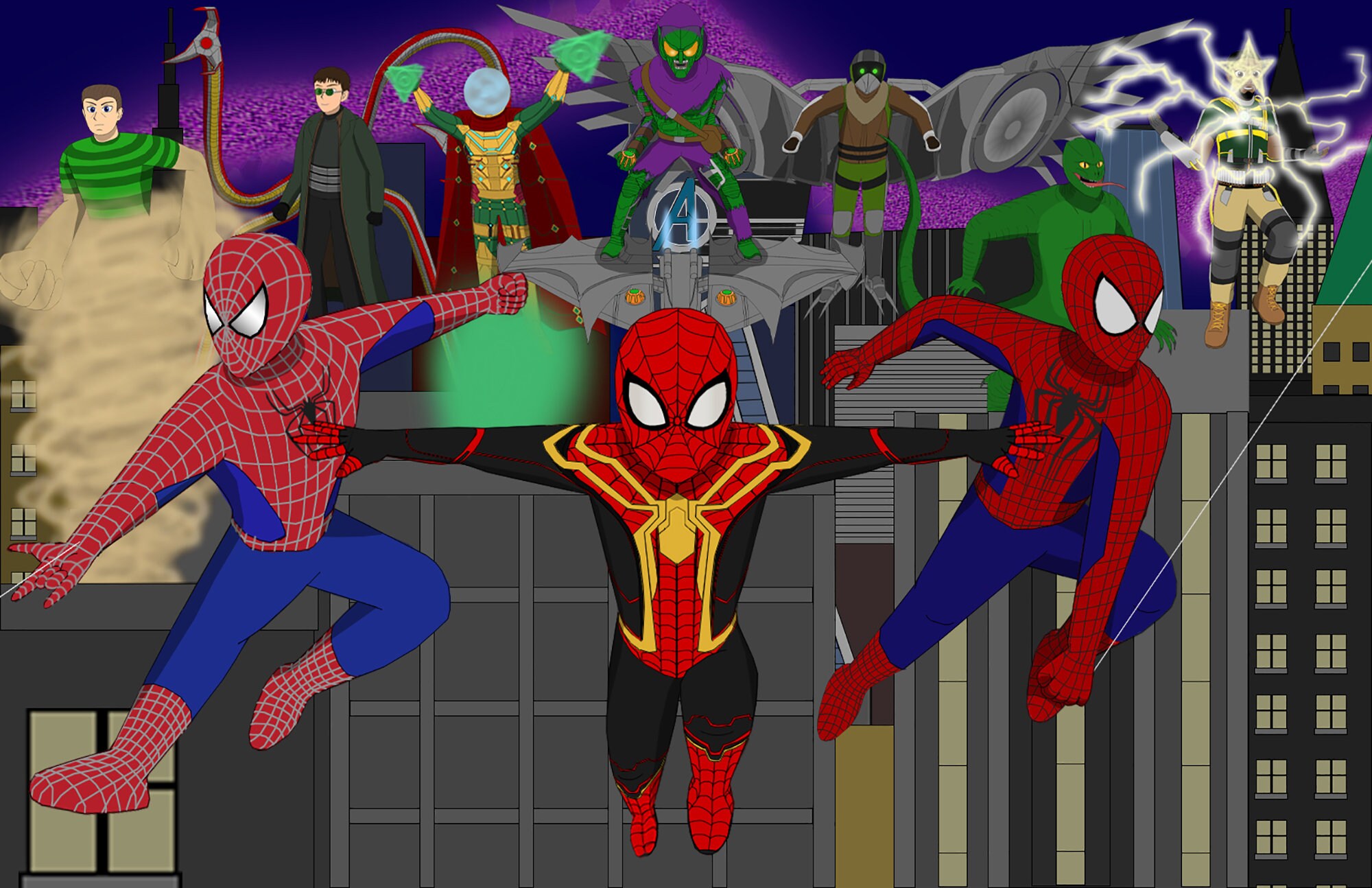 spider man no way home original fan art glossy print wall etsy singapore