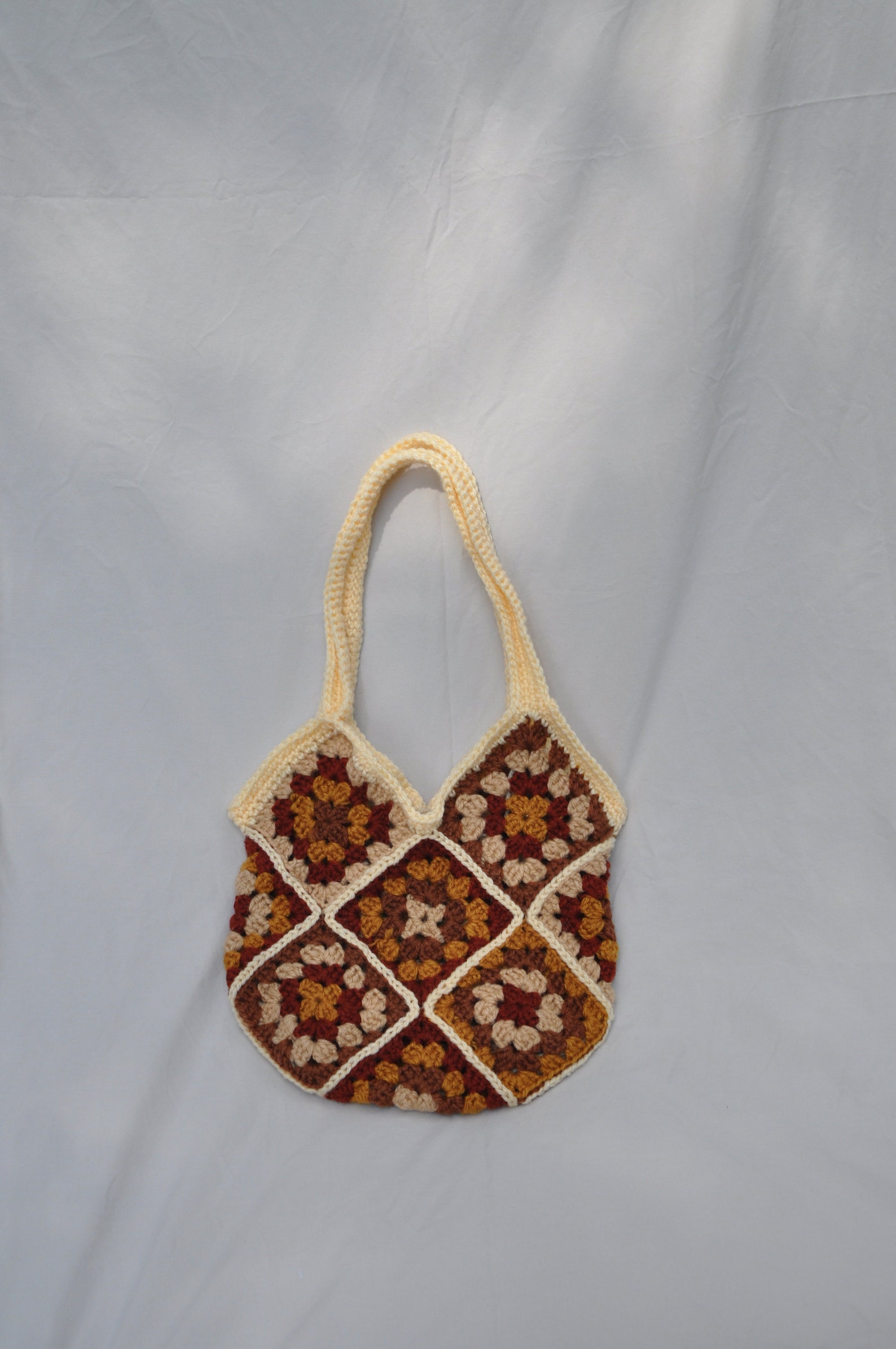 Granny Square Crocheted Tote Bag | Etsy