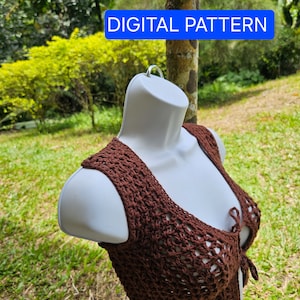 Boho Crochet Vest Pattern: Easy Vintage-Inspired Design (PDF Digital Download)