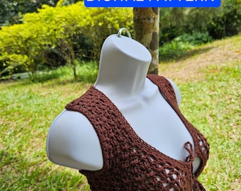 CROCHET VEST PATTERN- Boho Chic Crochet Vest Pattern - Easy-to-Follow- Vintage-Inspired Crochet Vest Pattern - Instant Download pdf-digital