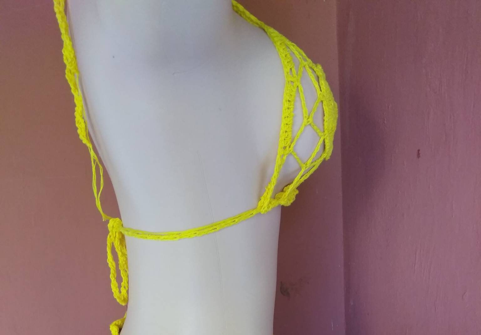 FLOWER BIKINI TOP Crochet Bikini Top Crochet Bralette Flower Crochet