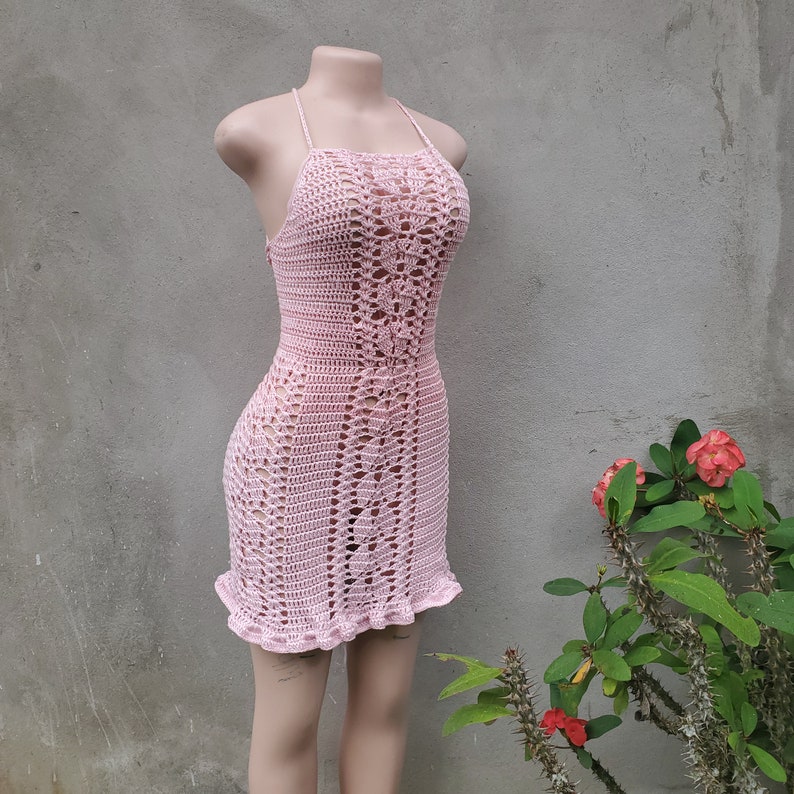 MINI CROCHET DRESS Crochet dress women Crochet dress summer dress image 4