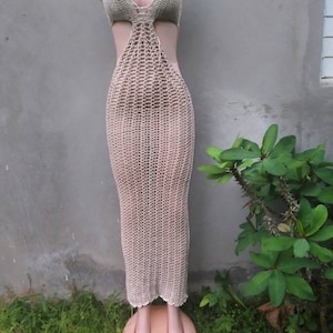 CROCHET LONG DRESS- long mesh dress- crochet coverup- vacation dress- summer long dress -beach dress -long beach dress -crochet maxi dress
