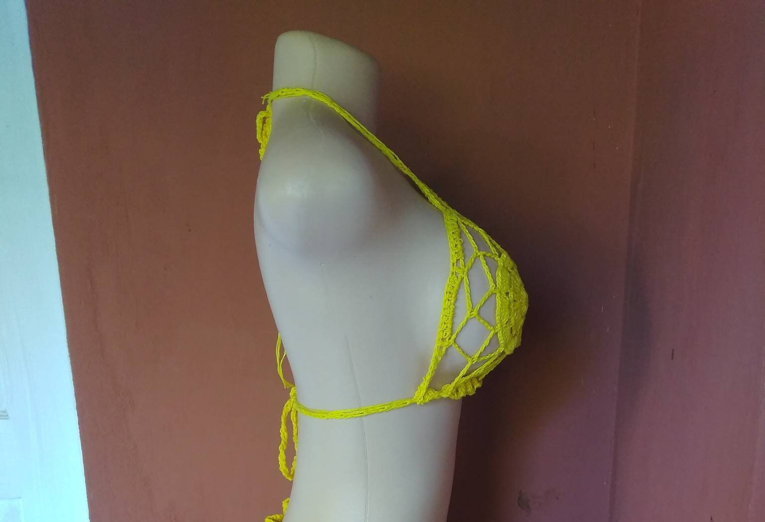 FLOWER BIKINI TOP Crochet Bikini Top Crochet Bralette Flower Crochet