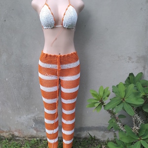 CROCHET PANTS SET- crochet pants set -pants- crochet pants- mesh pants - coverup pants set- vacation outfit- set- handmade pants- crochet