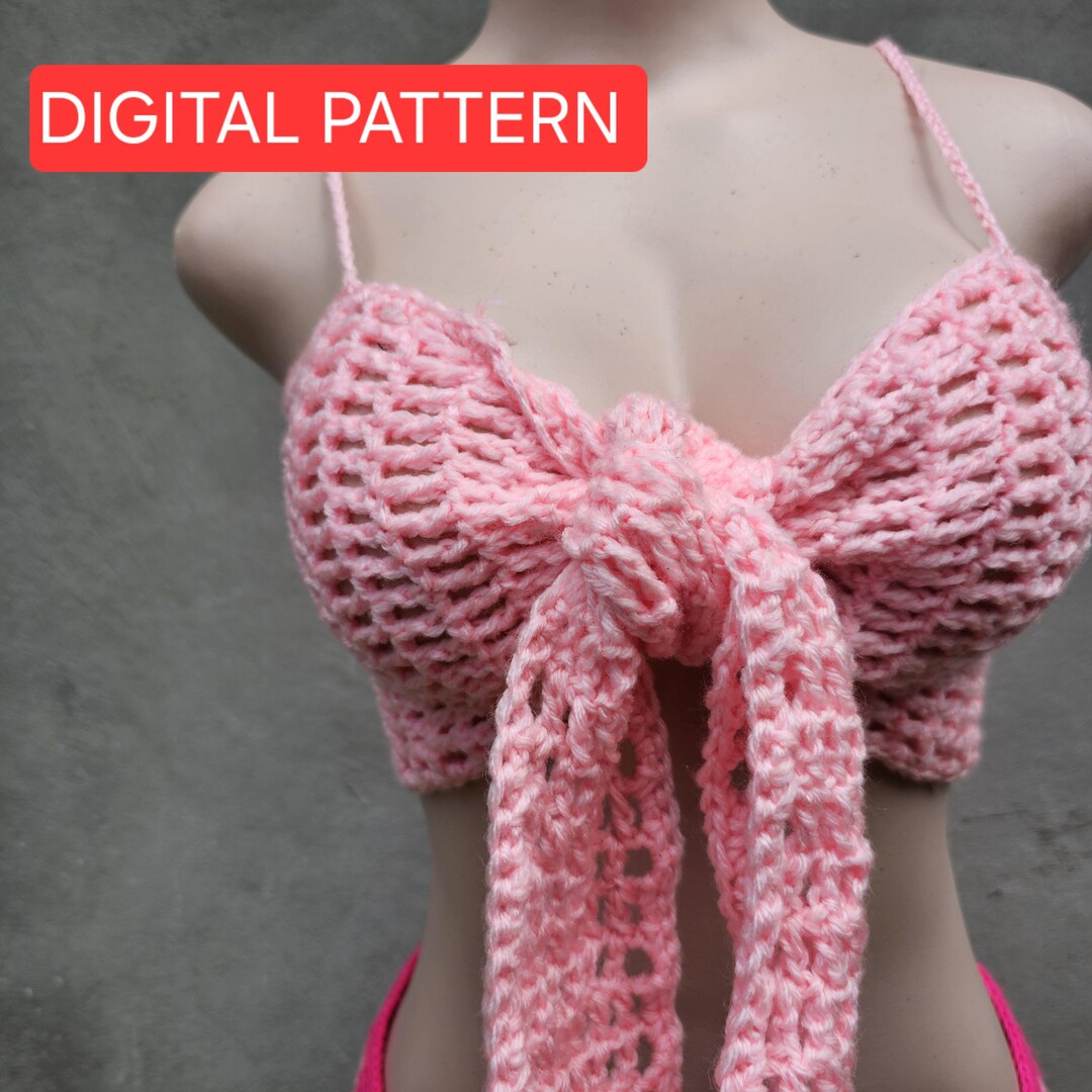 CROCHET BANDEAU TOP Crochet Pattern Crochet Top Pattern Digital