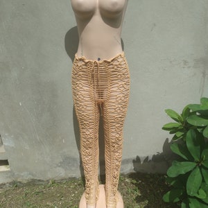 GEHAAKTE BROEK - gehaakte lange broek - lange mesh broek - gehaakte mesh broek - cover-up broek - strandbroek - broek