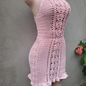 MINI CROCHET DRESS Crochet dress women Crochet dress summer dress image 8