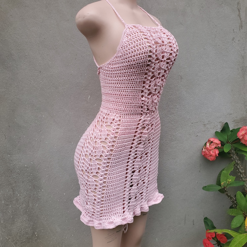 MINI CROCHET DRESS Crochet dress women Crochet dress summer dress image 3