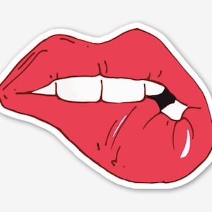 Stickers - Lippen - Sticker met rode lippen