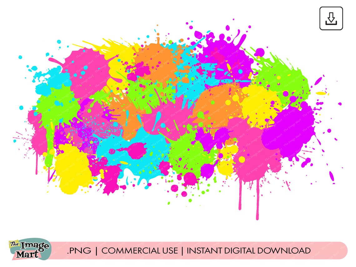 Neon Clipart SVG Neon Paint PNG Neon Sublimation Neon Paint Etsy Canada