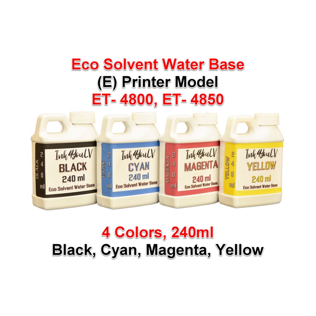 Eco Solvent Water Base Ink 4 Colors 240ml for E Printer Etsy