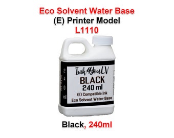 Eco Lösemittel Wasserbasis Tinte Schwarz 240ml für (E) Drucker Modelle L1110 1 Flasche