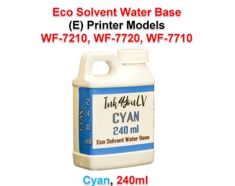Eco Solvent Water Base Ink Cyan 240ml for (E) Printer models WF-7210, WF-7720, WF-7710 1 Bottle