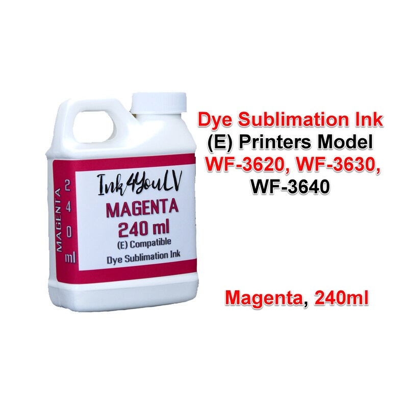 Dye Sublimation Ink Magenta 240ml 1 Bottle, for (E) Printers Models WF ...