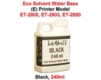 Eco Solvent Water Base Ink Black 240ml for (E) printers models ET-2800, ET-2803, ET-2850 1 bottle