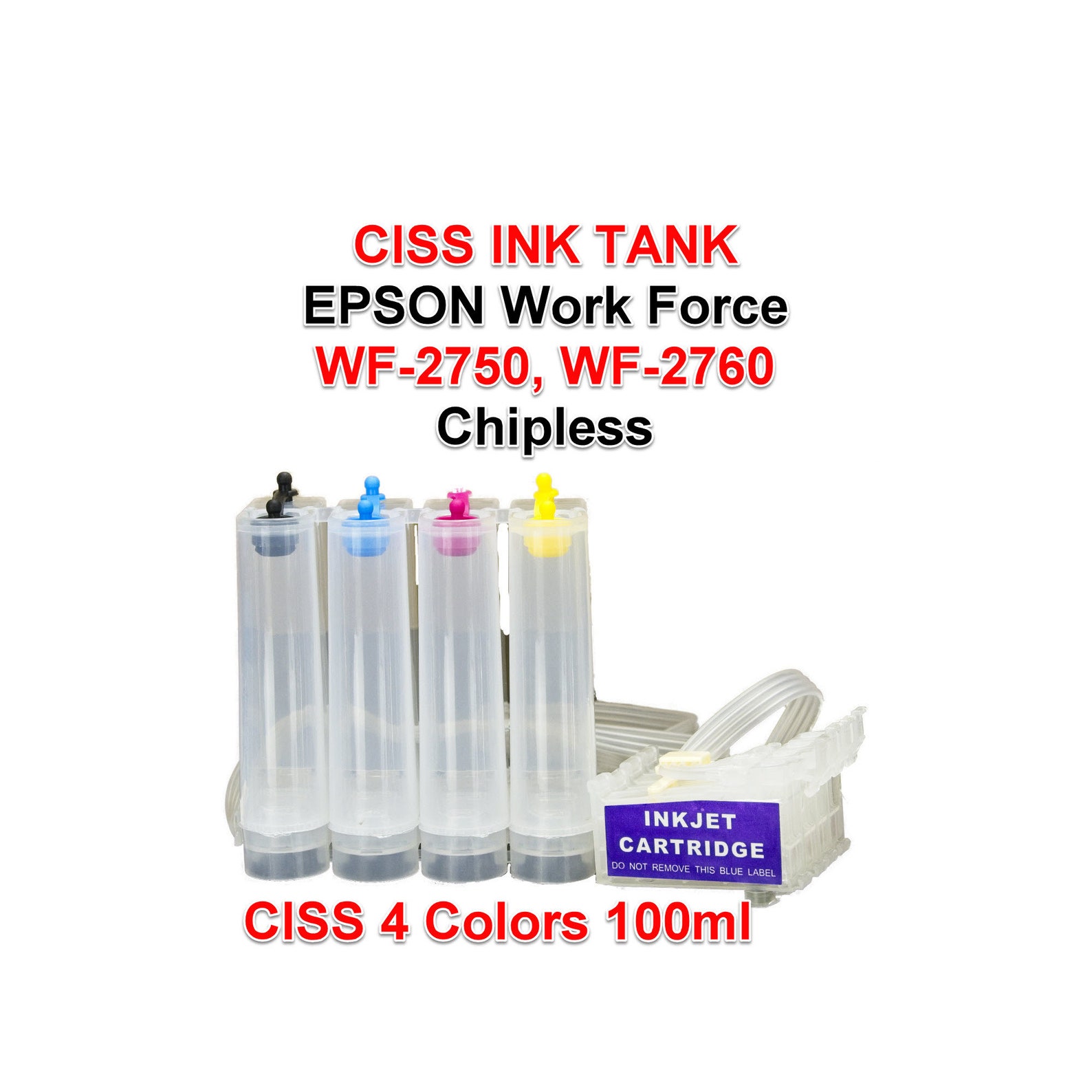 CISS Chipless Ink System 4 100ml Bottles Dye Sublimation Ink Etsy