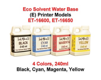Eco Solvent Water Base Ink 4 Colores 240ml para (E) Impresora modelos ET-16000, ET-16650 4 Botellas