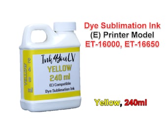 Dye Sublimation Ink Yellow 240ml, for (E) printers models et-16600, et-16650