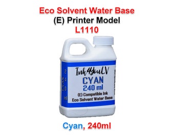 Eco Solvent Water Base Ink Cyan 240ml pour (E) Imprimante modèles L1110 1 Bouteille