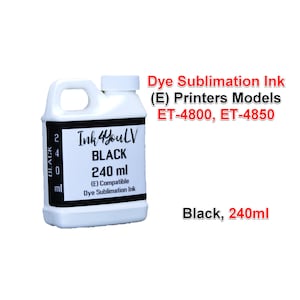 Dye Sublimation Ink Black 240ml, for (E) printers models et-4800, et-4850