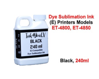 Tinta de sublimación de tinta negra 240 ml, para impresoras (E) modelos et-4800, et-4850