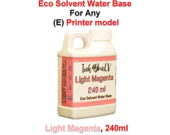Eco Solvent Water Base Ink Light Magenta 240ml, 1 bouteille pour TOUTES les imprimantes (E) Modèles InkJet ou ET