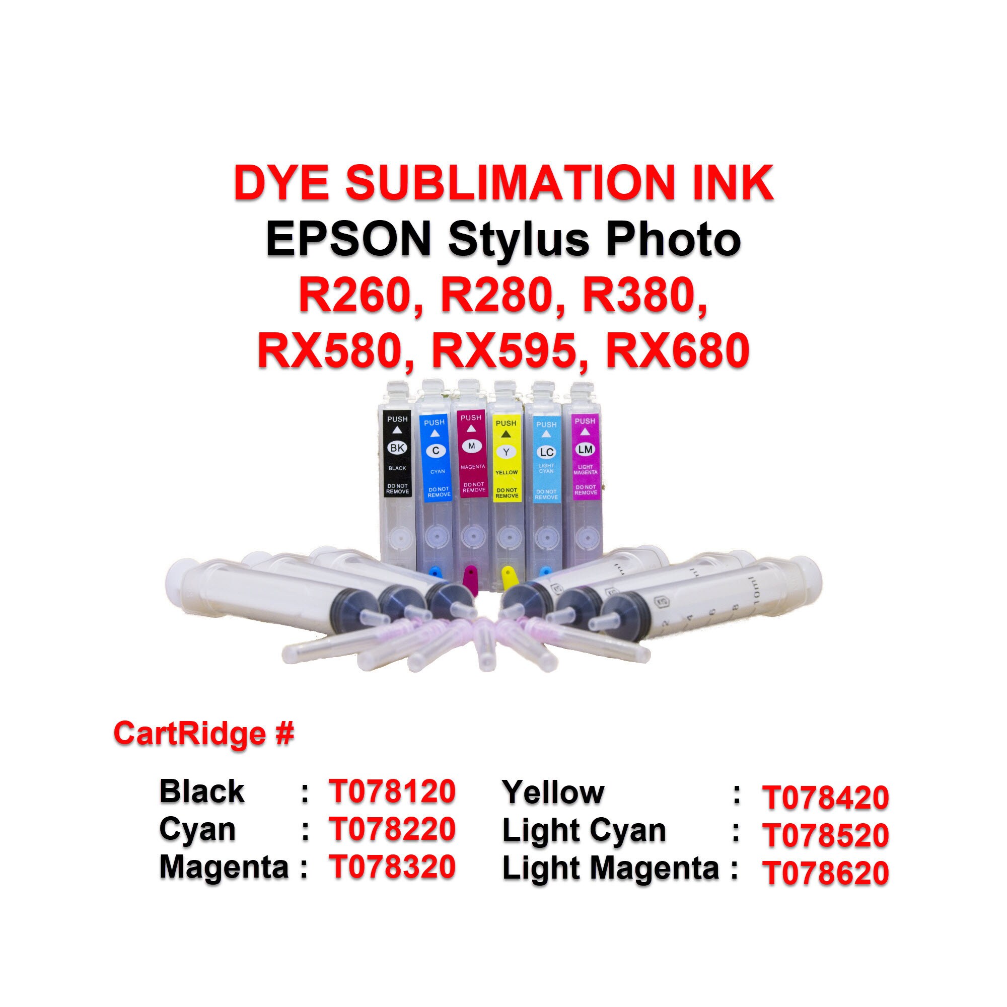 6 Refillable Ink CartRidges for Epson Stylus Photo R260 R280 Etsy