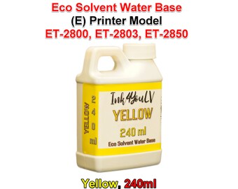 Eco Solvent Water Base Ink Yellow 240ml for (E) Printer Model ET-2800, ET-2803,  ET-2850 1 Bottle