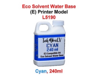 Eco Solvent Water Base Ink Cyan 240ml pour (E) Imprimante modèles L5190 1 Bouteille