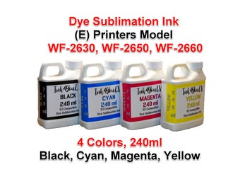 Dye Sublimation Ink 4 Colors 240ml, 4 Bottles, for (E) printers model WF-2630, WF-2650, WF-2660