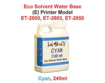 Eco Solvent Water Base Ink Cyan 240ml for (E) printer model ET-2800, ET-2803, ET-2850 1 Bottle
