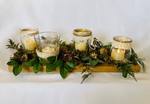 Tabletop candle centerpiece deals