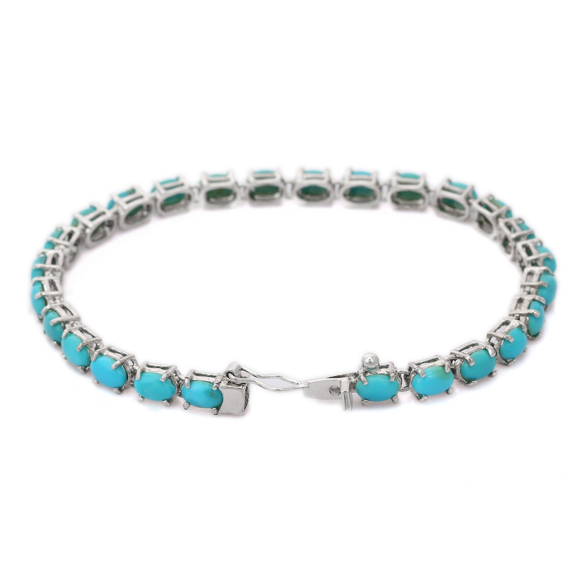 Turquoise sparkling slider tennis bracelet Clearance