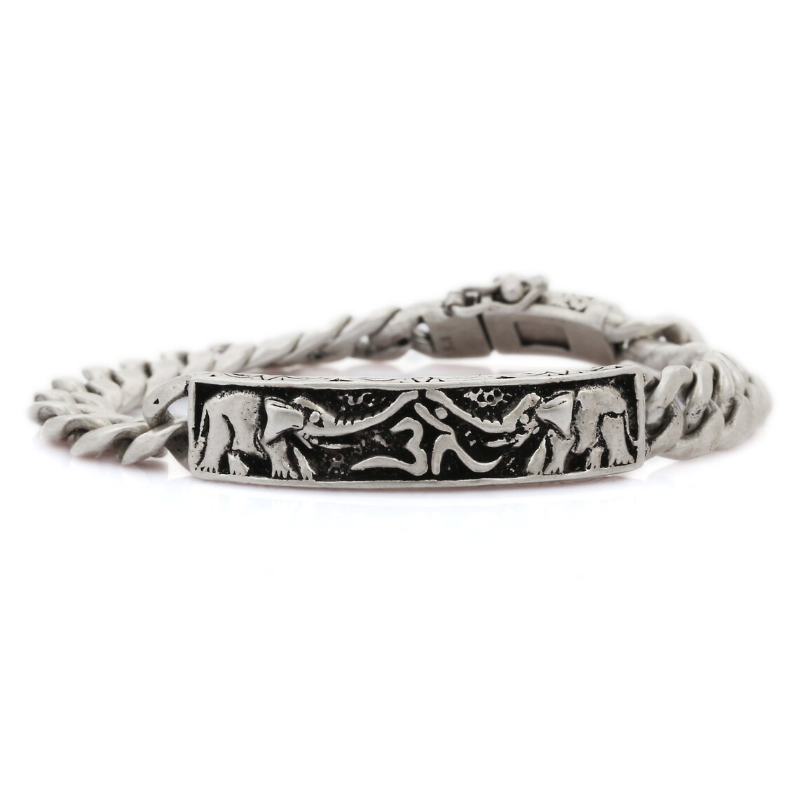925 Silver Bracelet Sterling Silver Om Bracelet Mens Etsy